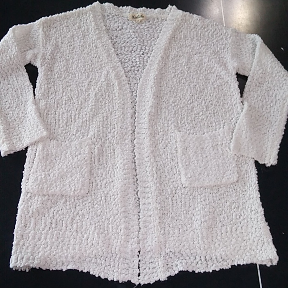 Listicle White Cardigan/Shrug Sweater • Sz Small